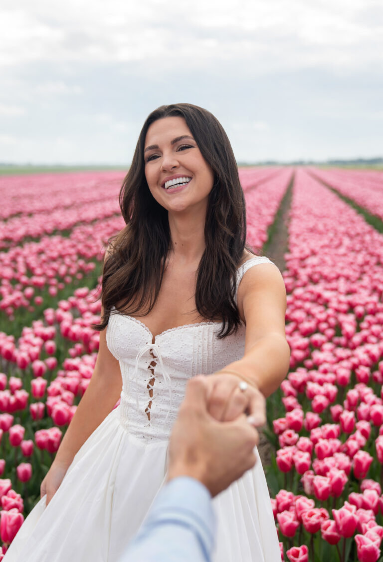 Elopement in the tulip fields in the Netherlands