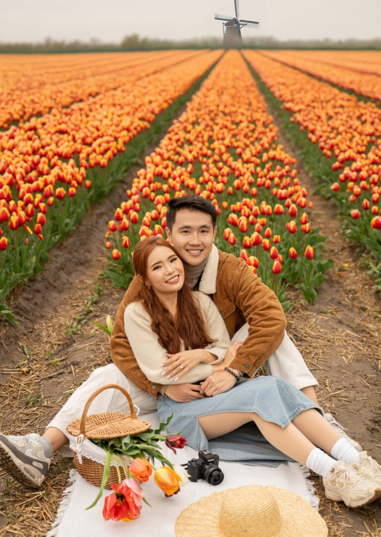 Surprise proposal photoshoot at tulip fields – Timeless Souvenir package